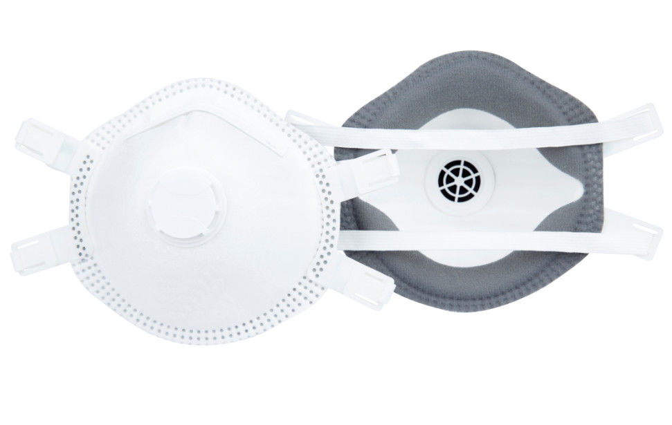 White Disposable Respirator Mask , FFP2V Dust Mask For Industrial Field