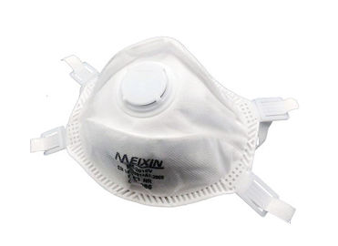 قناع تنفس بصمام أبيض اللون ، تنفس N95 مع صمام زفير